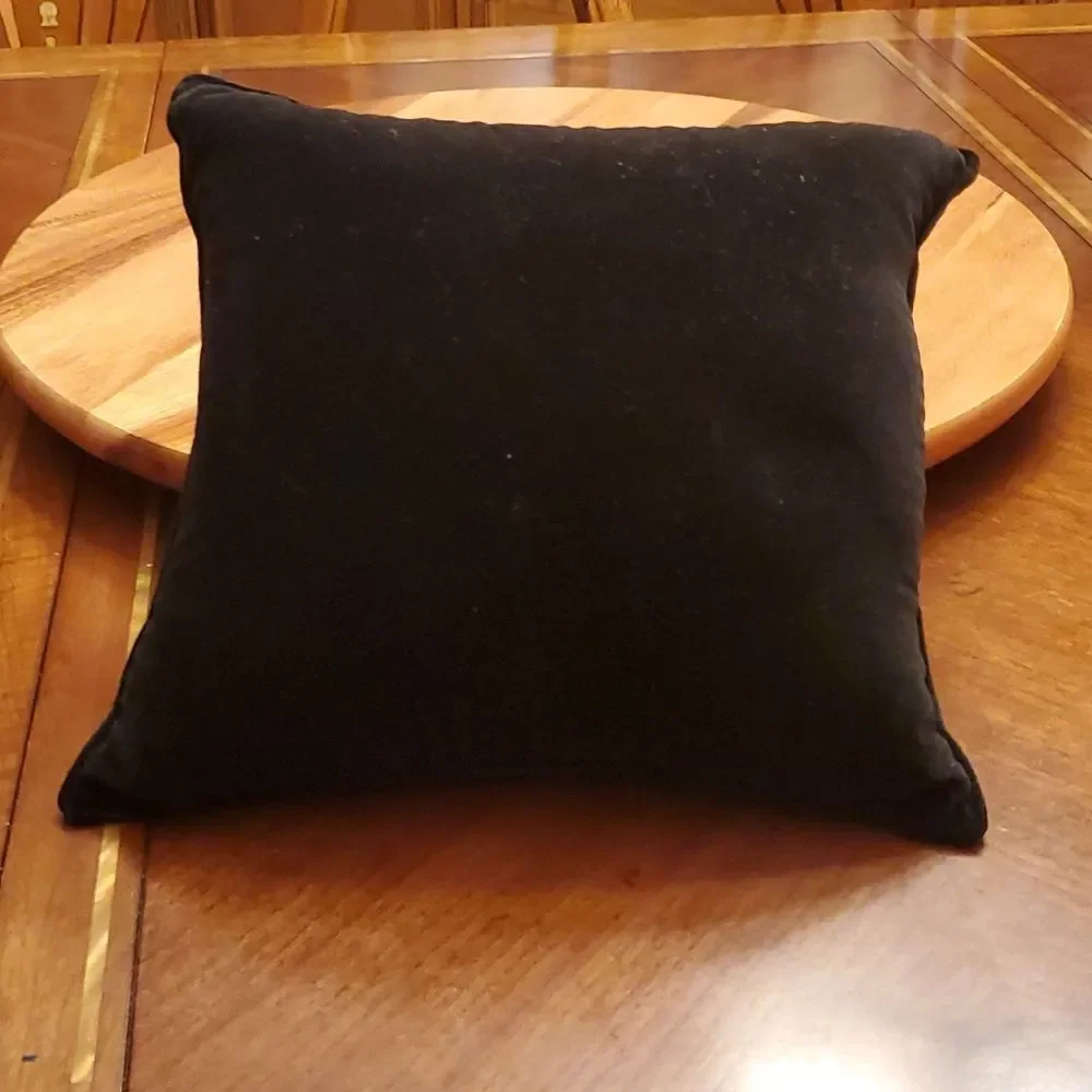 Small embroidered Velvet decorative pillow